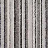 Grey Locks 94 Noble Striped Saxony Collection Carpet