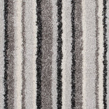 Grey Locks 94 Noble Striped Saxony Collection Carpet