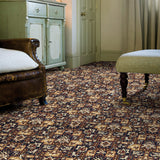 Midnight Blue Indian Palace Wentworth Patterned Wilton Carpet