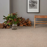 Chamois Natural Berber Twist Deluxe 55oz Carpet by Cormar