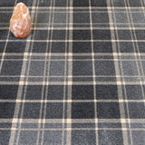 Cool Grey NG23 Midas Tartan Wilton Woven Backed Carpet