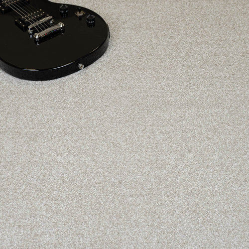 Cream Grey Polaris Luxury Saxony Carpet