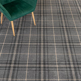 Soft Pewter BRC09 Midas Tartan Wilton Carpet