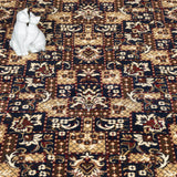 Midnight Blue Indian Palace Wentworth Patterned Wilton Carpet