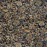 Midnight Blue Jacobean Wentworth Patterned Wilton Carpet