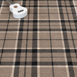 Mink Black T28 Midas Tartan Wilton Carpet