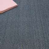 Navy Blue Abstract Castle Carpet