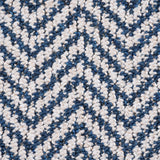Navy & White 2037 Chile Herringbone Loop Carpet