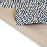 Navy & White 2037 Chile Herringbone Loop Carpet