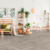 Oak Silver D3773 Herringbone 8mm Laminate Flooring by Kronotex