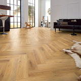 Pisa Oak D3861 Herringbone 8mm Laminate Flooring by Kronotex