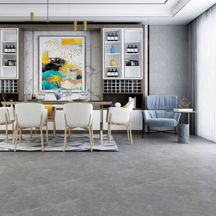 Quartz Grey Allora Tile SPC Click LVT Flooring
