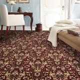 Regal Red Indian Palace Wentworth Patterned Wilton Carpet