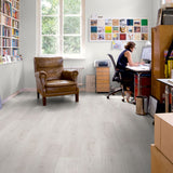 Trend Oak White D3201 Advanced 8mm Laminate Flooring by Kronotex