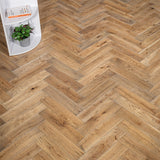 Worn Oak Herringbone 14/3mm Engineered Wood Flooring