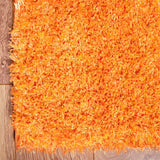 Orange Jewel Shaggy Rug
