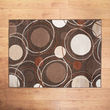 Brown Circle Pattern Delhi Rug