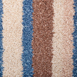 Blue 580 Palm Beach 4m & 5m Wide Striped Carpet