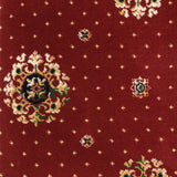 Red 2505 10 Medallion Patterned Wilton Wiltax Carpet