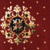 Red 2505 10 Medallion Patterned Wilton Wiltax Carpet