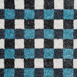 Teal GIN14 Gingham Wilton Carpet