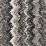 Grey ZigZag 93 Moorland Stripe Felt Backed Carpet