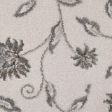 Ivory Grey Floral Manor Park Wilton Carpet