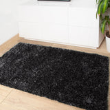Dark Grey / Black Jewel Shaggy Rug