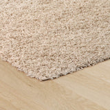Soft Beige Mercury Shaggy Rug