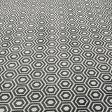 Dark Grey & Cream Geometric Structura Carpet