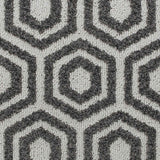 Dark Grey & Cream Geometric Structura Carpet