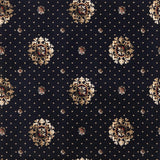 Midnight Blue 2505 30 Medallion Patterned Wilton Wiltax Carpet
