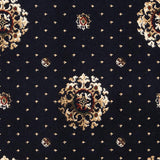 Midnight Blue 2505 30 Medallion Patterned Wilton Wiltax Carpet