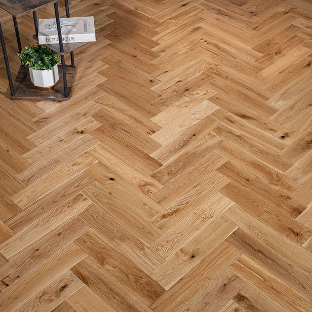 Natural Oak Herringbone 12/2mm Engineered Wood Flooring