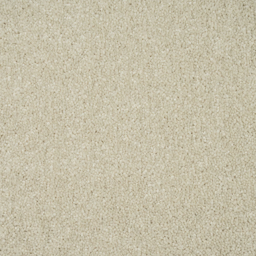 Ivory Cream Missouri Saxony Carpet 4.5m x 5m Remnant