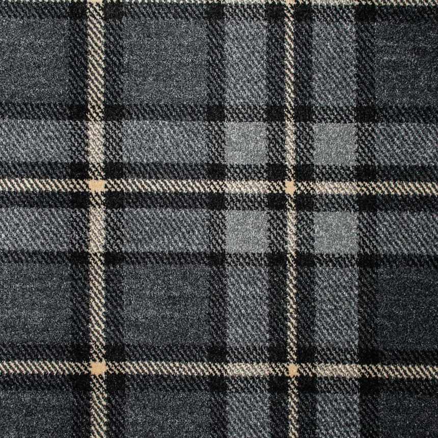 Lead Midas Tartan Wilton Carpet Remnant OnlineCarpets.co.uk Online
