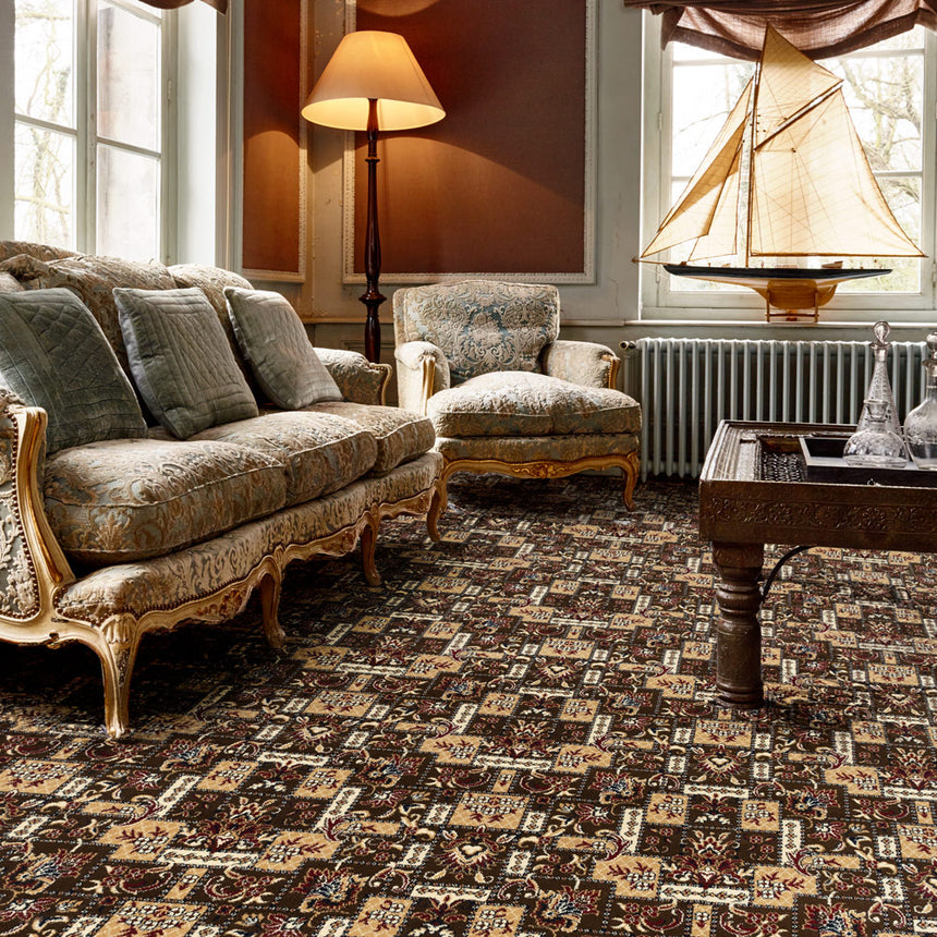 Oak Indian Palace Wentworth Patterned Wilton Carpet