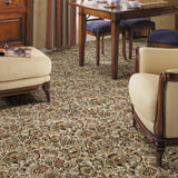 Ivory Jacobean Wentworth Patterned Wilton Carpet