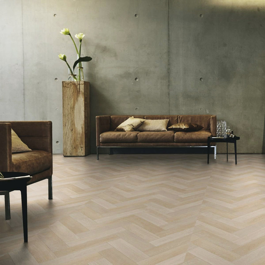 Ancares Herringbone Grege Goliath 450 Vinyl Flooring by Tarkett