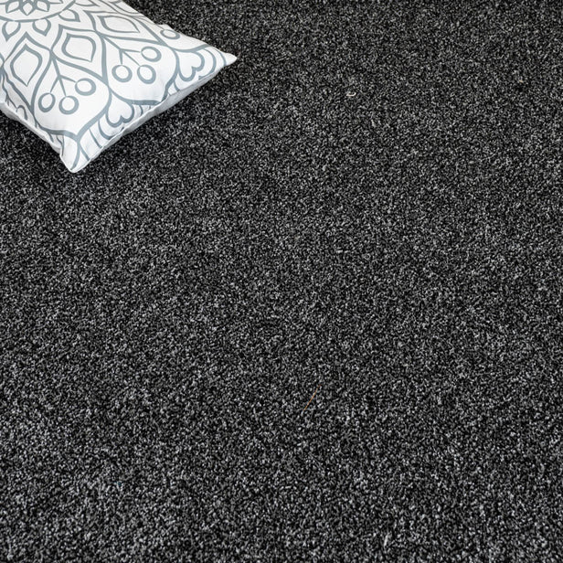 Carbon Grey Selene Saxony Carpet