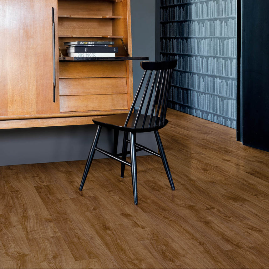 Autumn Oak Brown AVMPU40090 Bloom Click LVT Flooring by Quick-Step