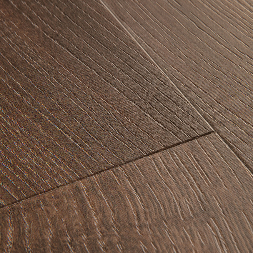 Autumn Oak Chocolate AVMPU40199 Alpha Bloom 6mm Click LVT Flooring by Quick-Step