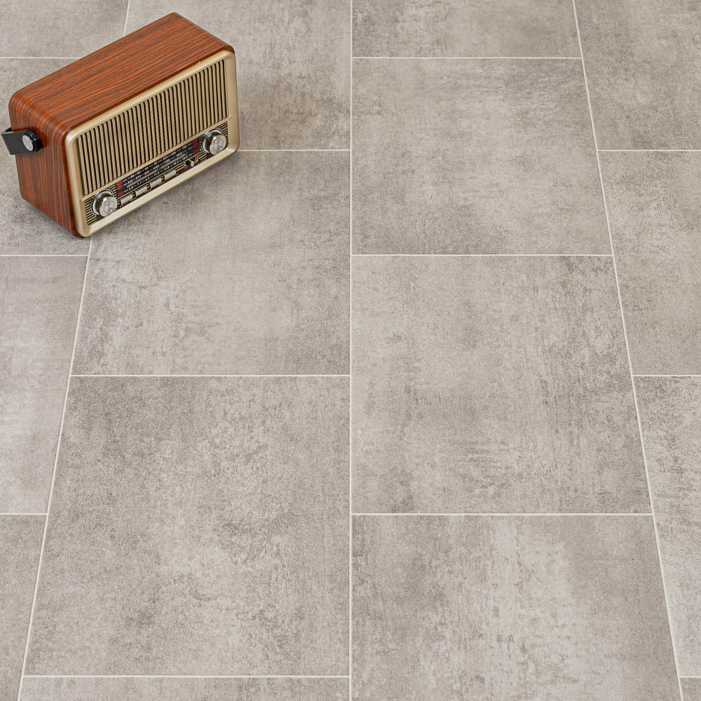Old Floortex Barcelona D 512 Floortex Tile Vinyl Flooring | Lino | Online Carpets