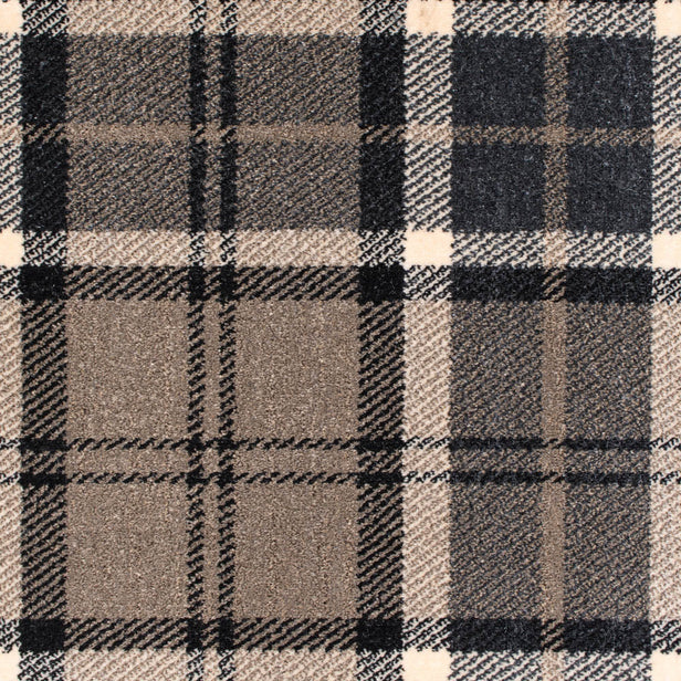 Black Beige AXM51 Midas Tartan Wilton Carpet 2.07m x 4m Remnant