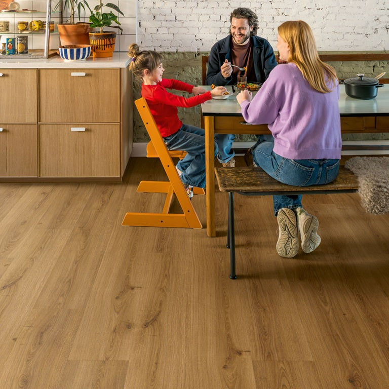 Botanic Caramel Oak AVMPU40315 Bloom Click LVT Flooring by Quick-Step
