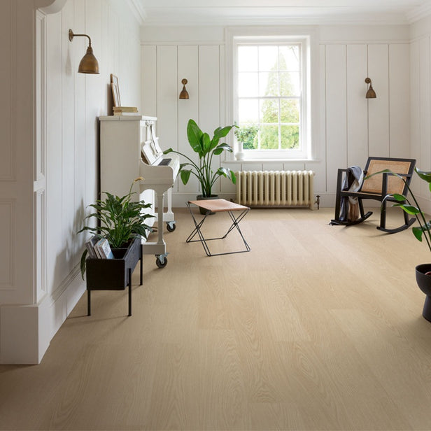 Buttermilk Oak AVSPU40277 Alpha Blos 5mm Click LVT Flooring by Quick-Step