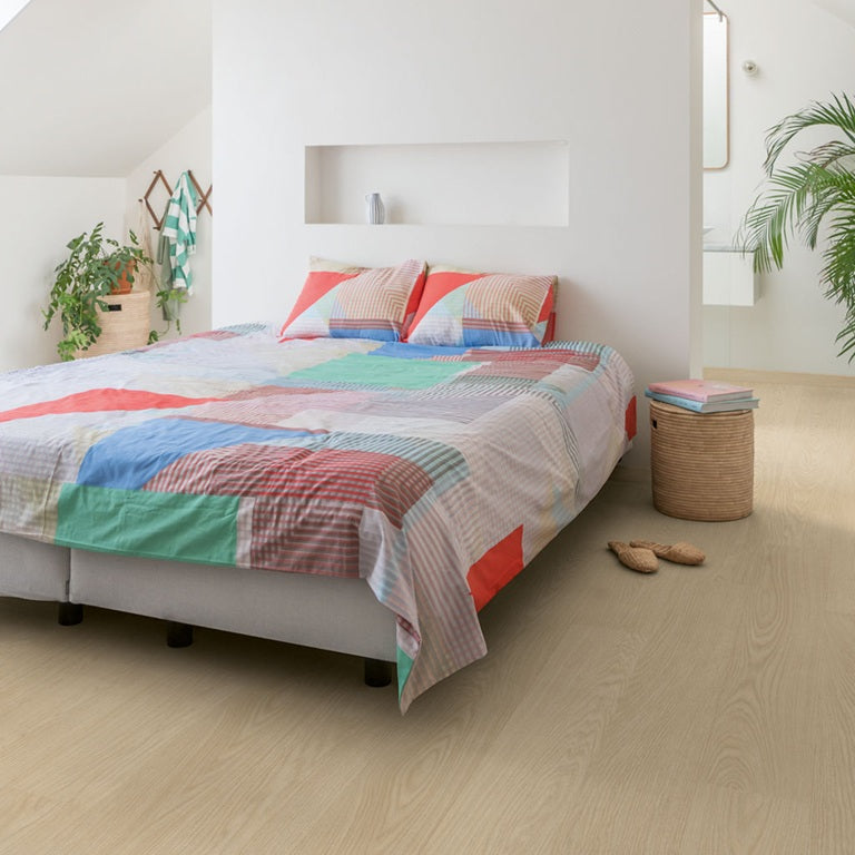 Buttermilk Oak AVSPU40277 Alpha Blos 5mm Click LVT Flooring by Quick-Step