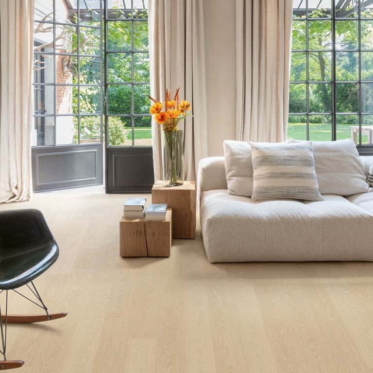 Buttermilk Oak AVSPU40277 Alpha Blos 5mm Click LVT Flooring by Quick-Step