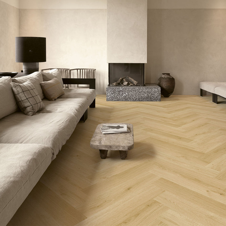 Cardamon Oak IMD8242 Impressive Design 8mm Herringbone Laminate Flooring by Quick-Step