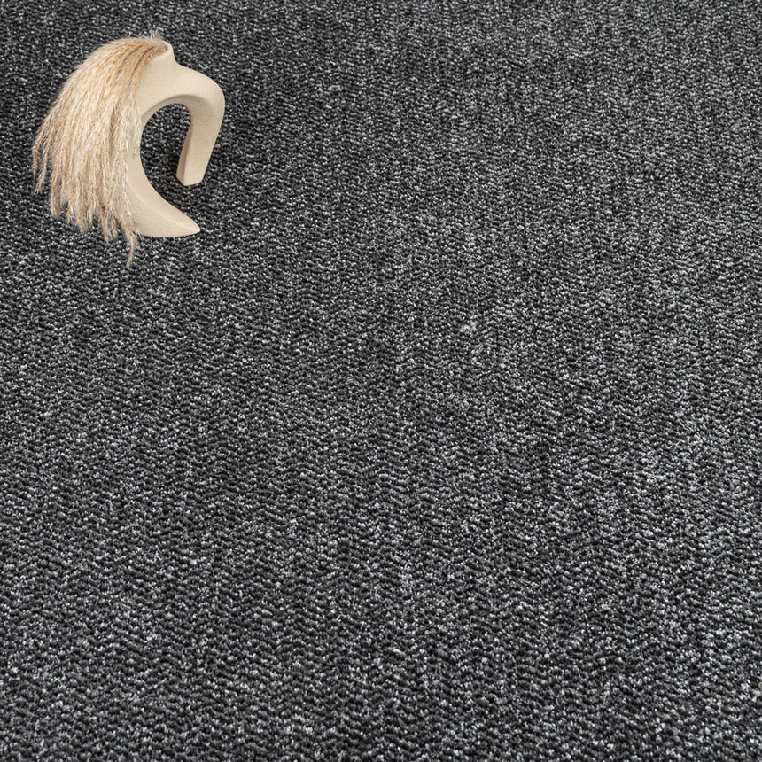 Charcoal 01 Stainfree Tweed Carpet by Abingdon